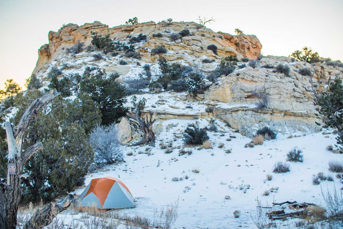 My very alone campsite in Grand Staircase Escalante National Monument. Equipped with bushes as bathrooms!
