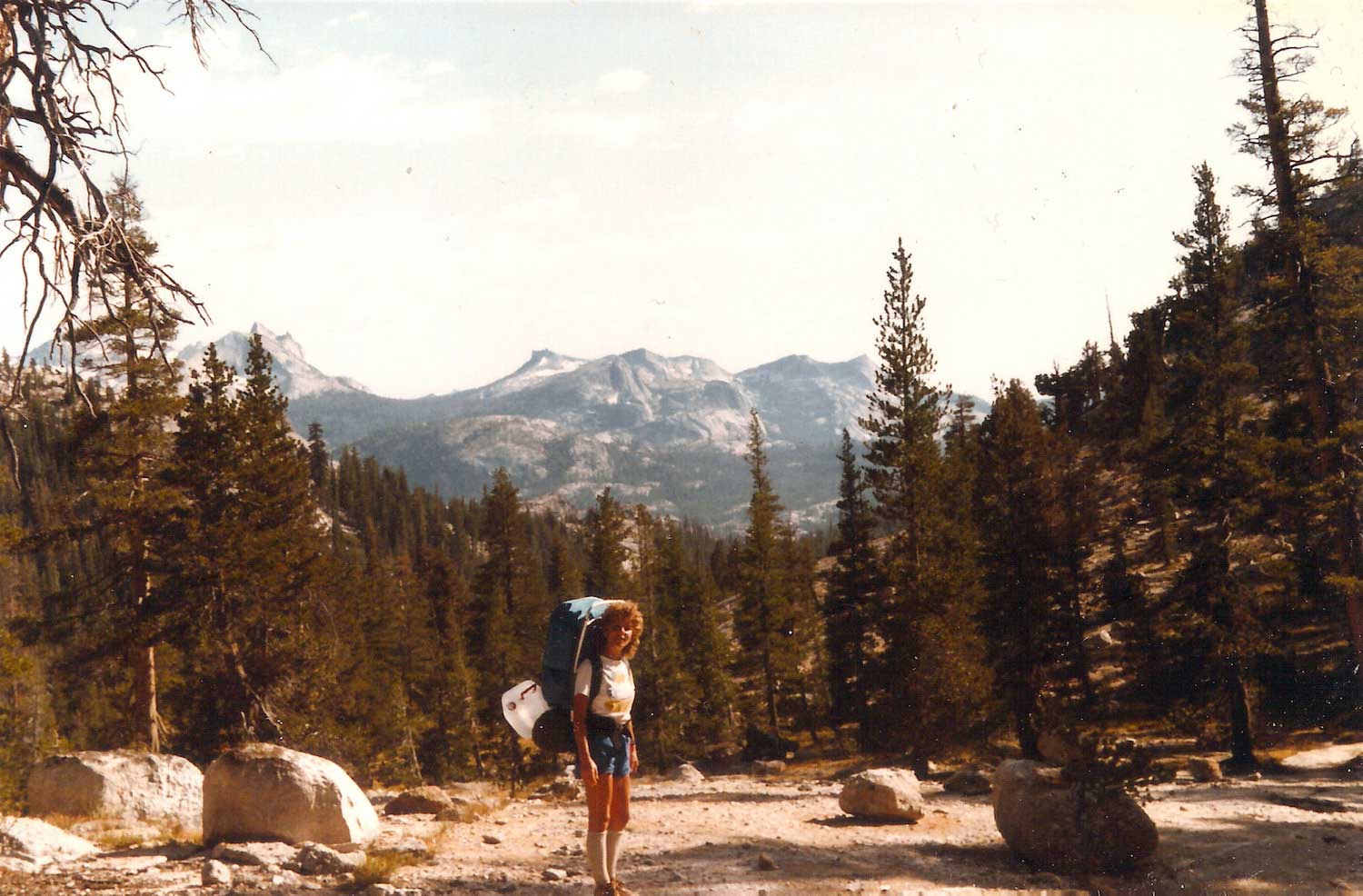 Madeleine's mother backpacking