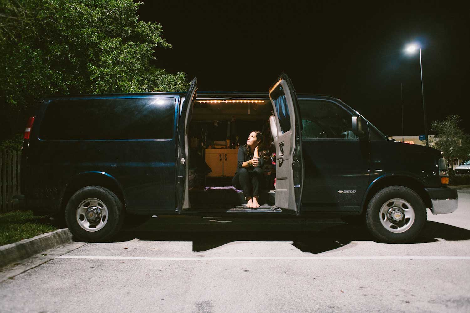 Nikki & Blue Bell in a Walmart Parking Lot