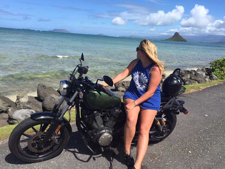Taking in the view of North Shore Oahu, Hawaii while on a layover.