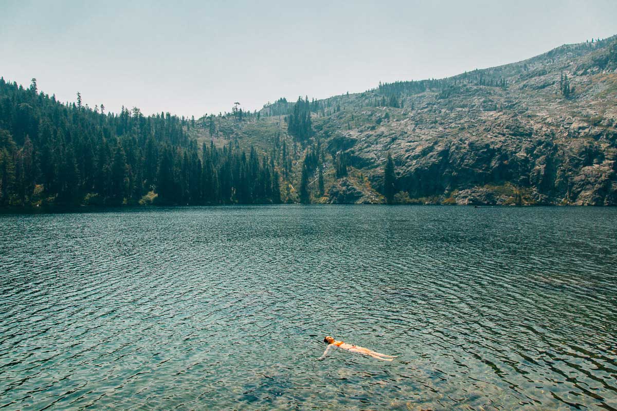 Swimming near Mt. Shasta, California - Photo by Michael van Vliet