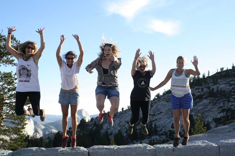 Photo (C) 2015 Trail Mavens - Half Dome photo bomb.