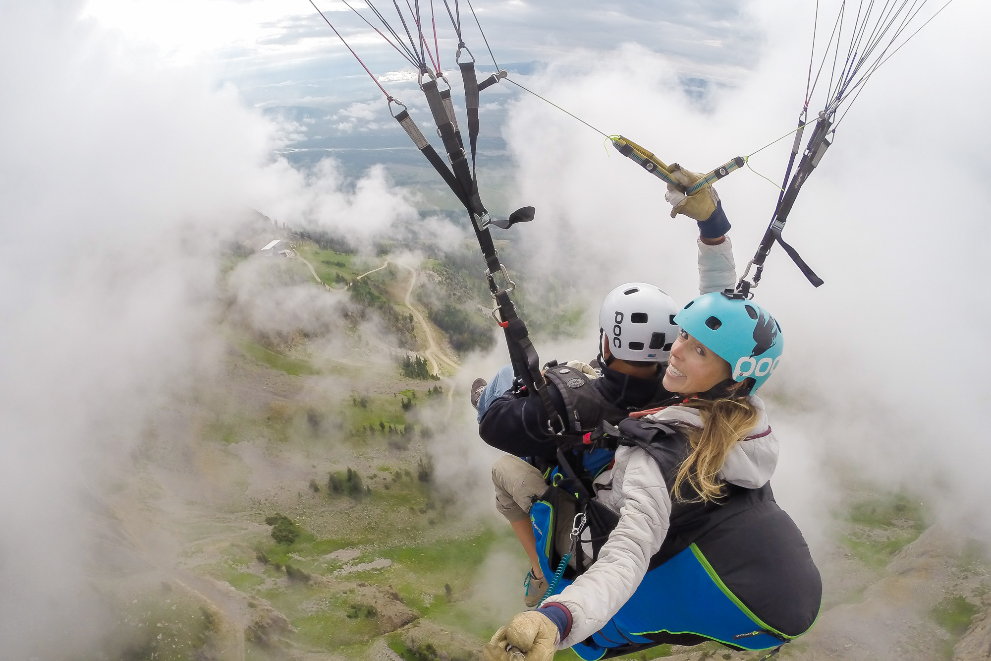 Becca Bredehoft tandem paragliding
