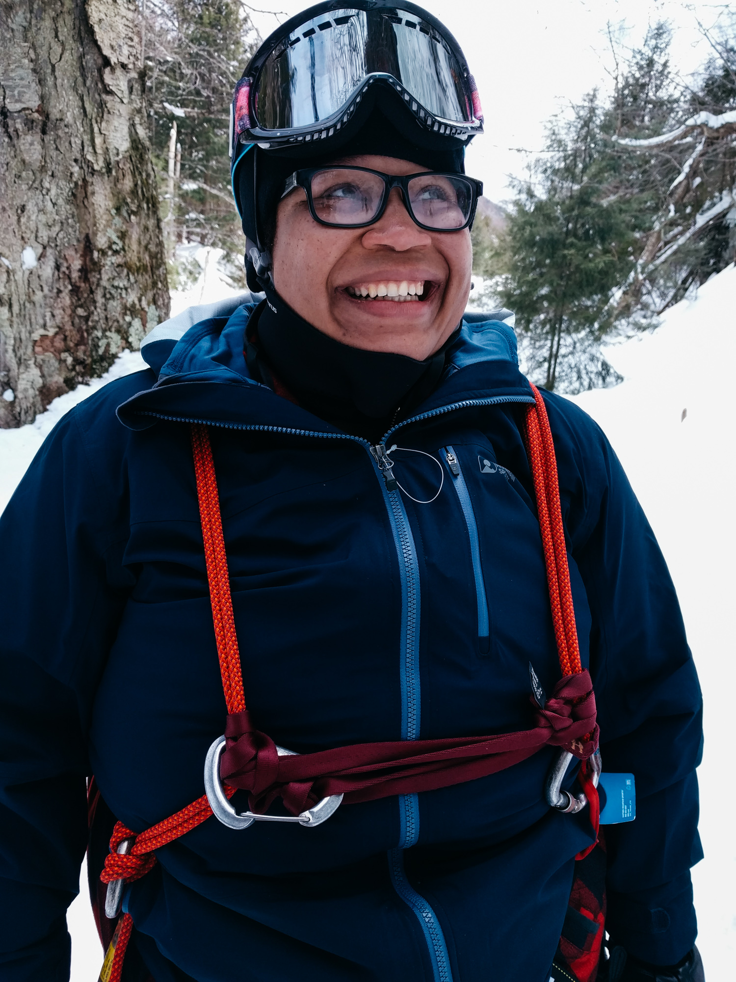 Kareemah Batts in ski gear, smiling.